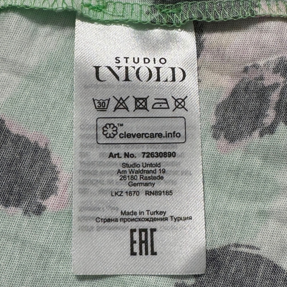 Studio Untold Green Animal Print Blouse - Picture 4 of 5
